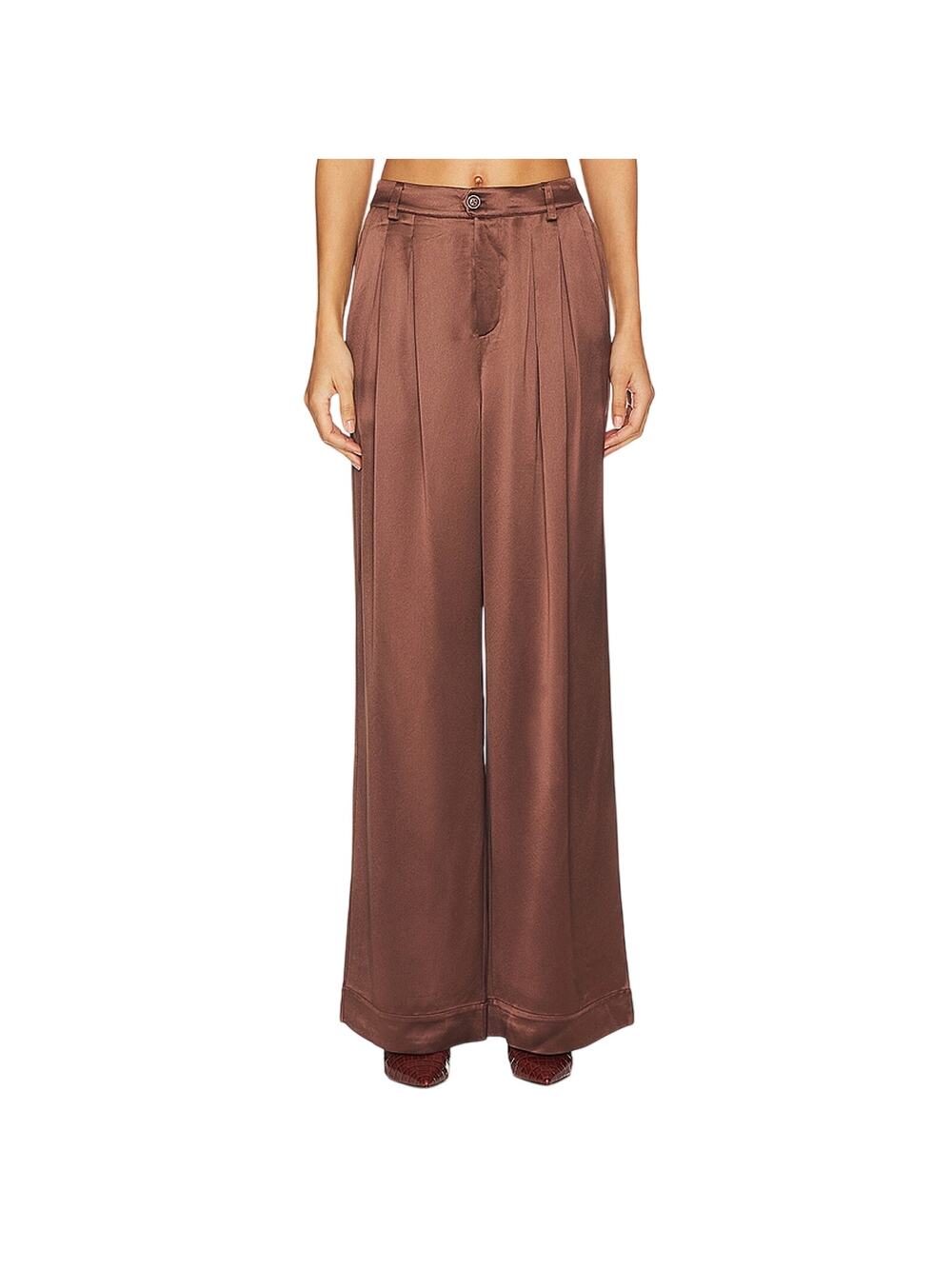 Cami Nyc Satin Brown Davina Pants Size M